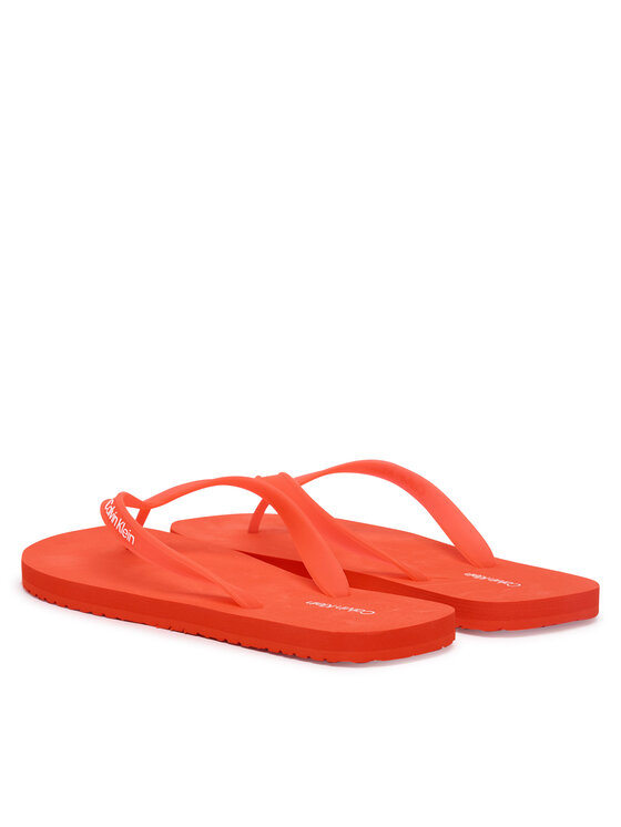 Calvin Klein Calvin Klein Čības uz pirksta Logo Strap HM0HM02105 Oranžs