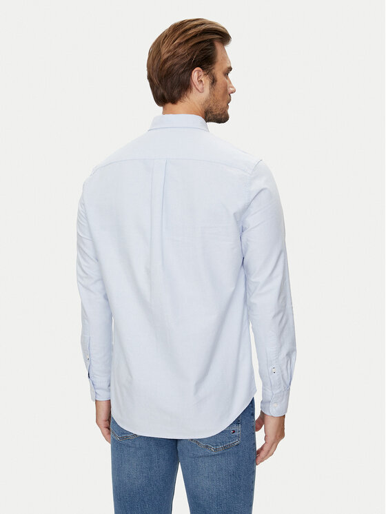 Tommy Hilfiger Tommy Hilfiger Camicia Solid Heritage MW0MW35774 Blu Regular Fit