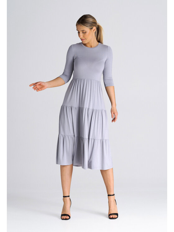 FIGL FIGL Vestito da giorno SUKIENKA M943 Grigio Regular Fit