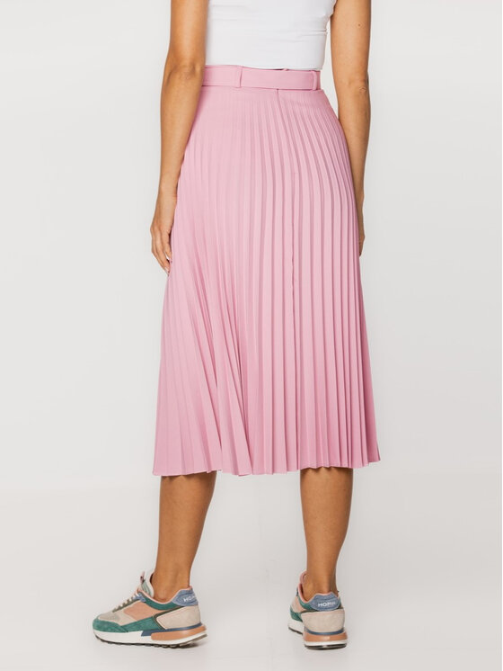 Willsoor Willsoor Spódnica plisowana 67358 Różowy Flared Fit