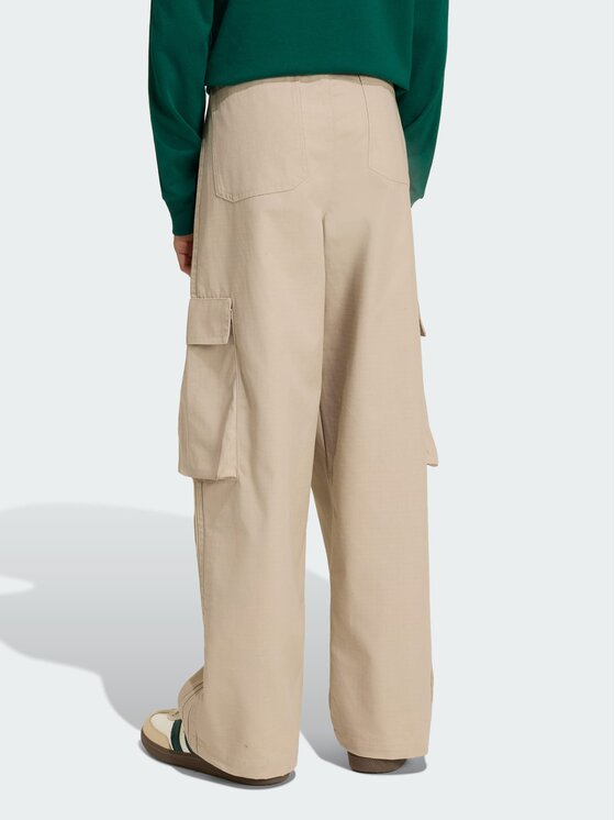 adidas adidas Spodnie materiałowe 169386 Beżowy Oversize
