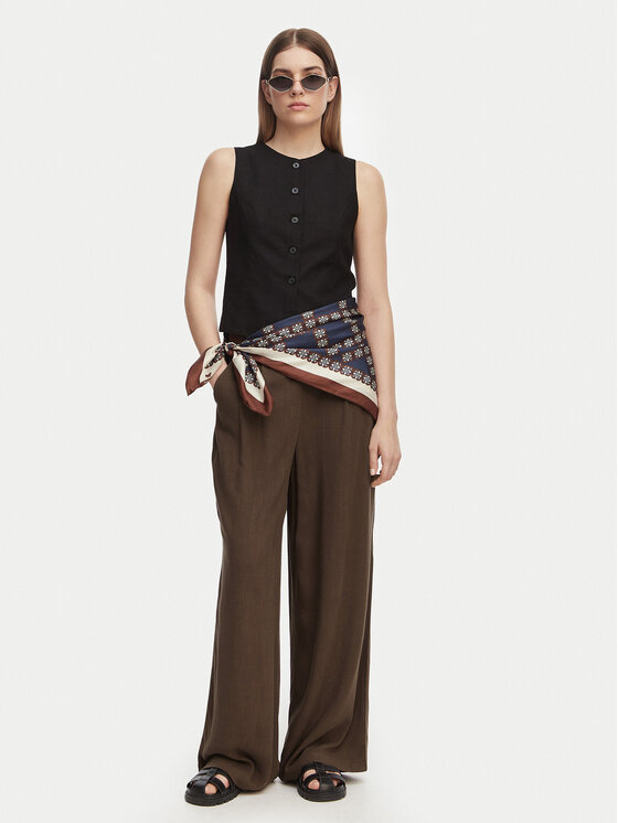 ONLY ONLY Παντελόνι υφασμάτινο Lemmia 15370398 Καφέ Regular Fit