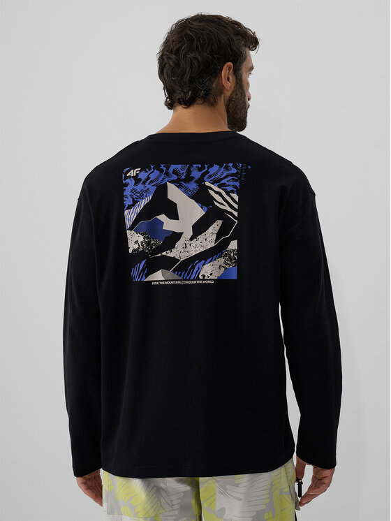 4F 4F Longsleeve FOB Czarny Loose Fit