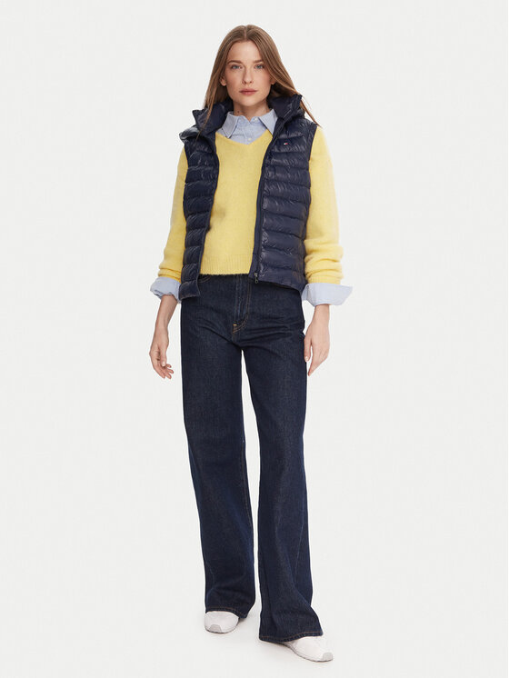 Tommy Hilfiger Tommy Hilfiger Αμάνικο Μπουφάν WW0WW47352 Σκούρο μπλε Slim Fit