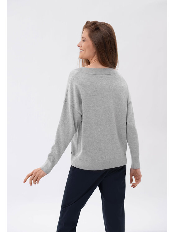 Volcano Volcano Sweter S-JOY Szary Regular Fit
