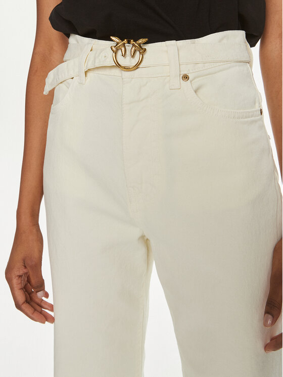 PINKO Pinko Jeans hlače Felix 101735 A0FL Écru Flare Fit