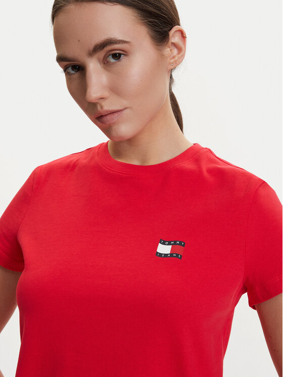 Tommy Jeans Tommy Jeans Marškinėliai DW0DW22274 Raudona Regular Fit