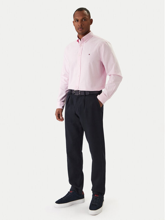 Tommy Hilfiger Tommy Hilfiger Cămașă Solid Heritage MW0MW35774 Roz Regular Fit