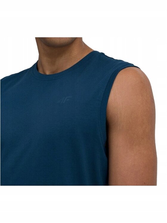 4F 4F T-Shirt 4FSS23TSLEM016-32S Niebieski Standard Fit