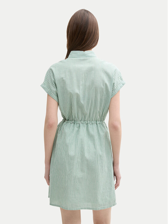 Tom Tailor Denim Tom Tailor Denim Rochie tip cămașă 1045766 Verde Regular Fit