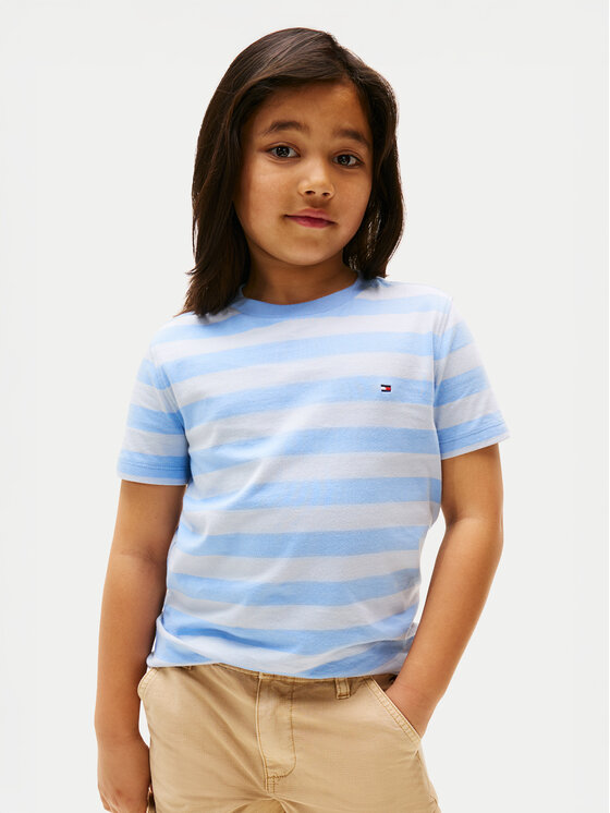 Chłopięcy T-Shirt Tommy Hilfiger, Rozmiar 3Y, Błękitny, Essential KB0KB06879 S