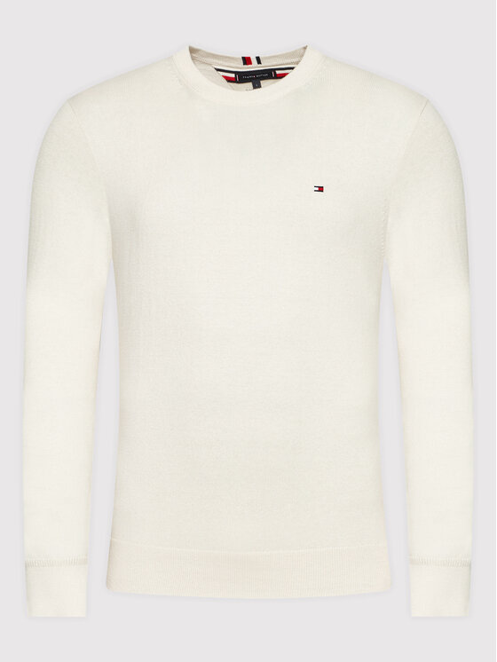 Tommy Hilfiger Tommy Hilfiger Maglione Pima MW0MW11674 Bianco Regular Fit
