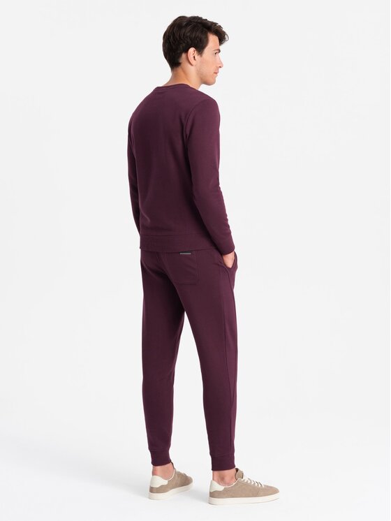 Ombre Ombre Komplet dresowy Z84 Bordowy Regular Fit