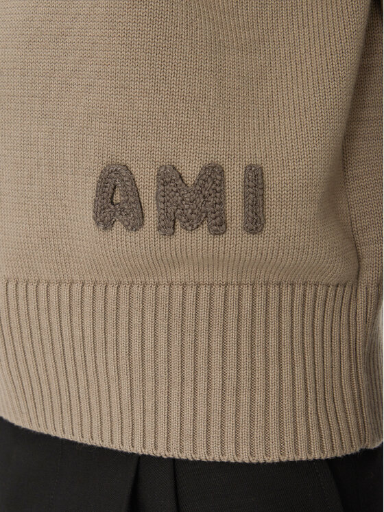 AMI Paris AMI Paris Sweater HKS163.KN0063 Szürke Regular Fit