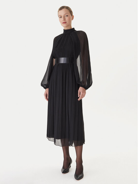 KAOS KAOS Coctailkleid RI1GX006 Schwarz Regular Fit