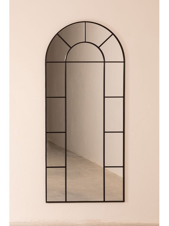 MIAhome MIAhome Lustro okno metalowe czarne 180x80 cm Czarny