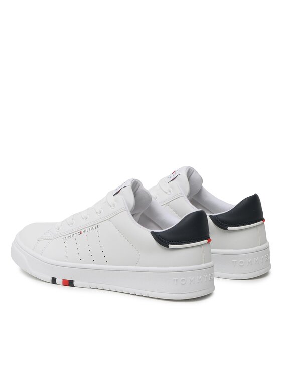 Tommy Hilfiger Tommy Hilfiger Sneakersy Low Cut Lace-Up T3B4-32222-1355 S Biały