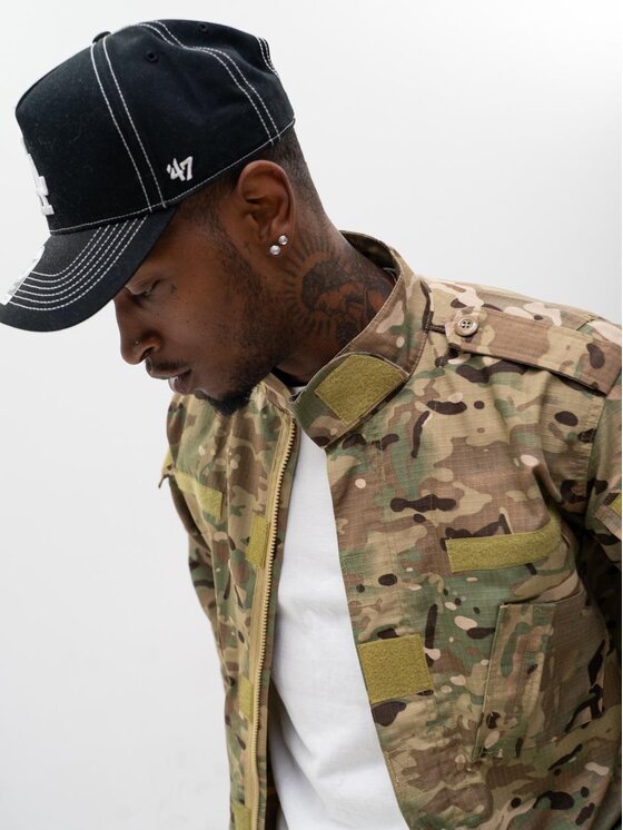 Jigga Wear Jigga Wear Kurtka wielofunkcyjna Moro Camo Wojskowa bluza taktyczna do mundur ripstop 129990 Beżowy Regular Fit
