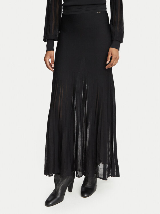 Fracomina Fracomina Gonna maxi FR26WG4004K416F9 Nero Flare Fit