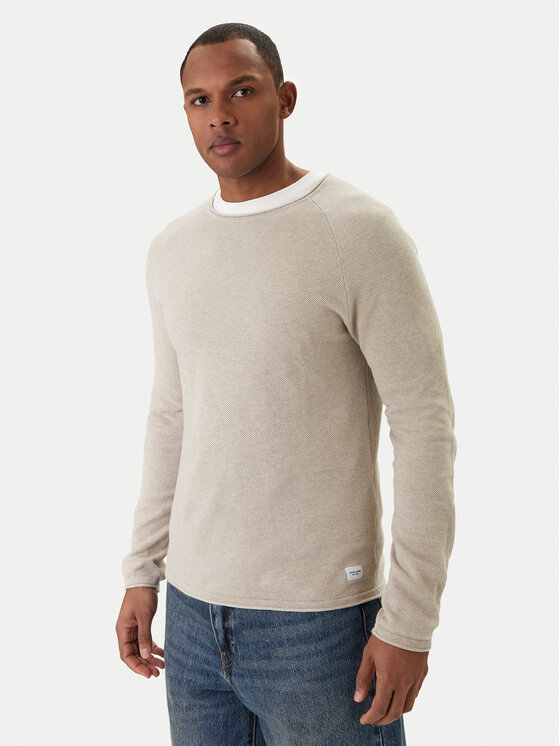 Jack & Jones Jack & Jones Sveter Hill 12157321 Béžová Regular Fit