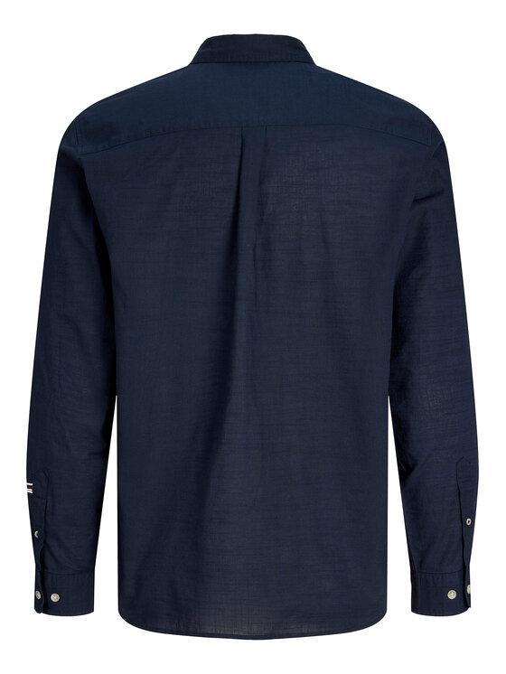 Jack & Jones Jack & Jones Риза Henry 12289197 Тъмносин Regular Fit