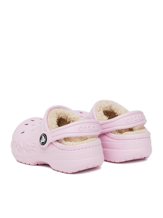 Crocs Crocs Şlapi C-BAYA LINED CLOG T 207501-79R Roz