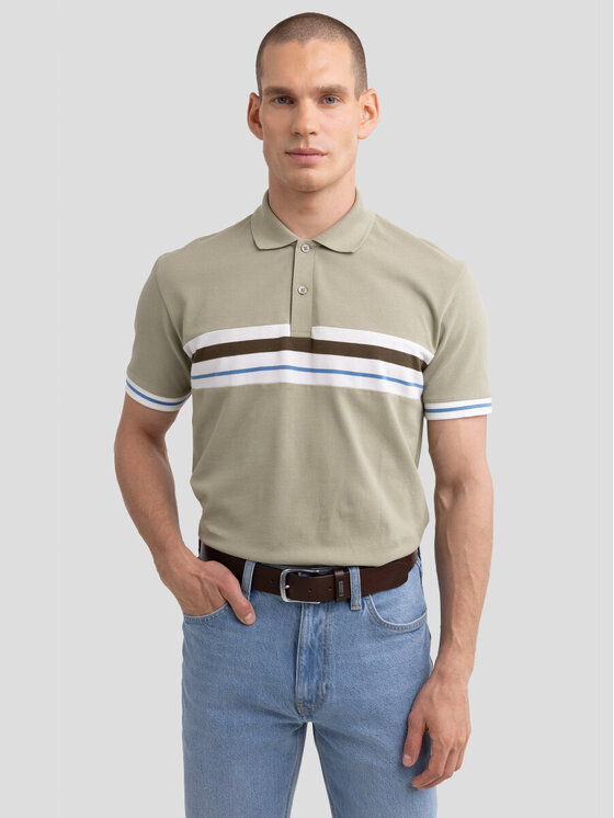 BIG STAR BIG STAR Polo POLOER_300_150 Zielony Basic Fit