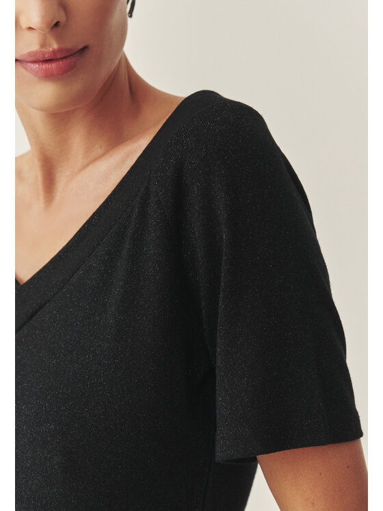 TATUUM TATUUM Bluzka GILDA Czarny Fitted Fit