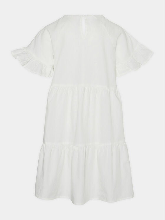 Vero Moda Girl Vero Moda Girl Obleka 10287423 Bela Regular Fit