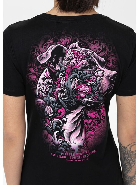 PITBULL PITBULL T-Shirt Koszulka damska TATTOO M Czarny Regular Fit
