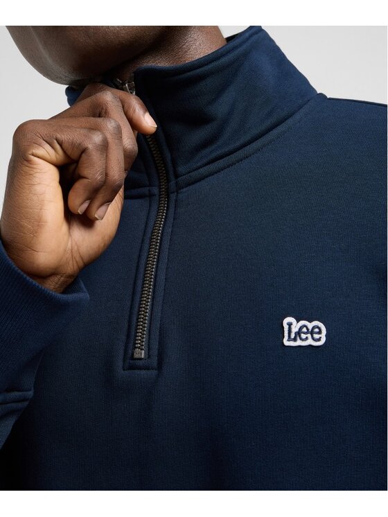 Lee Lee Felpa HALF ZIP SWS Blu scuro Relaxed Fit