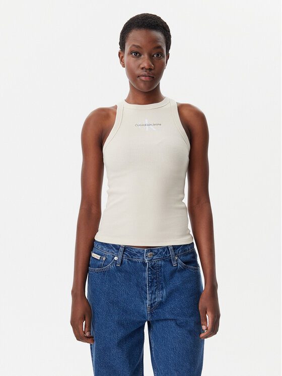 Calvin Klein Jeans Calvin Klein Jeans Topiņš Monologo J20J225301 Bēšs Slim Fit