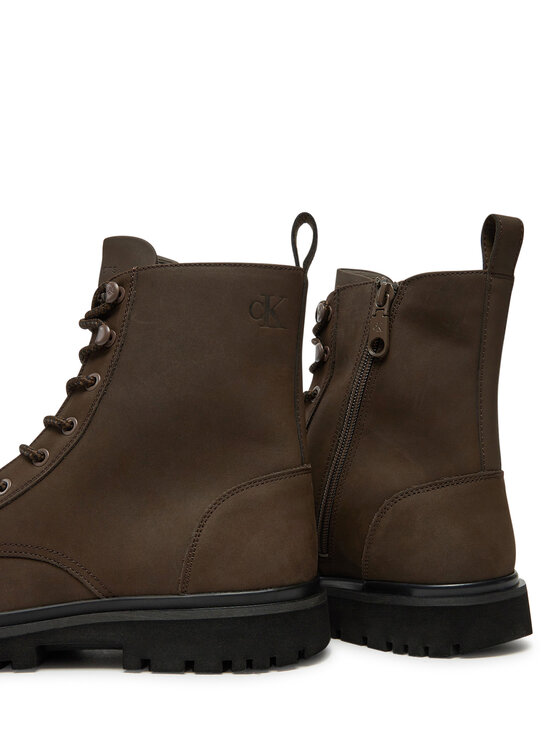 Calvin Klein Jeans Calvin Klein Jeans Trapery Eva Boot Mid Laceup Rebellious YM0YM01071 Brązowy