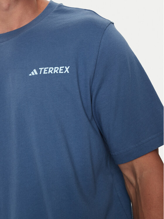 adidas adidas T-Shirt Terrex Graphic MTN 2.0 IM8354 Niebieski Regular Fit
