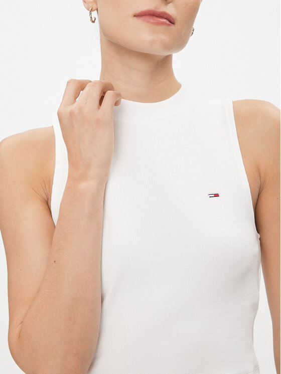 Tommy Jeans Tommy Jeans Τοπ DW0DW17533 Λευκό Regular Fit