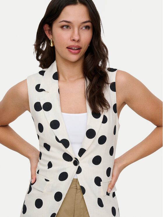 ONLY ONLY Vest Viesta 15375017 Kreemjas Slim Fit