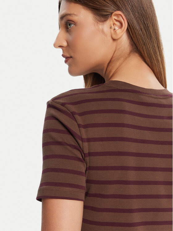 Tommy Hilfiger Tommy Hilfiger T-shirt New Cody WW0WW40587 Smeđa Slim Fit