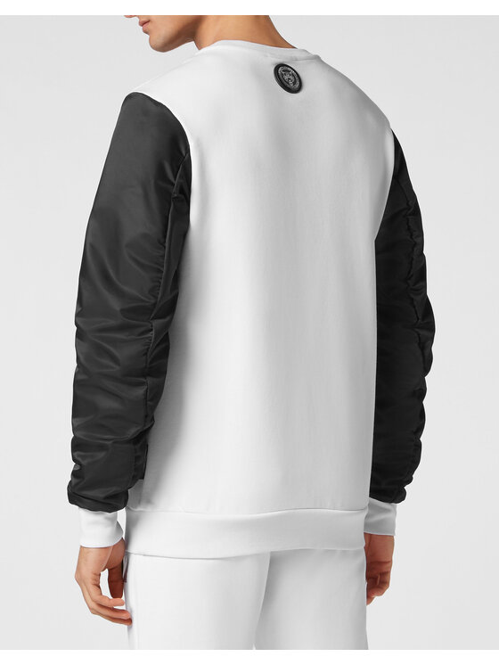 Plein Sport Plein Sport Longsleeve 13093 Biały Regular Fit