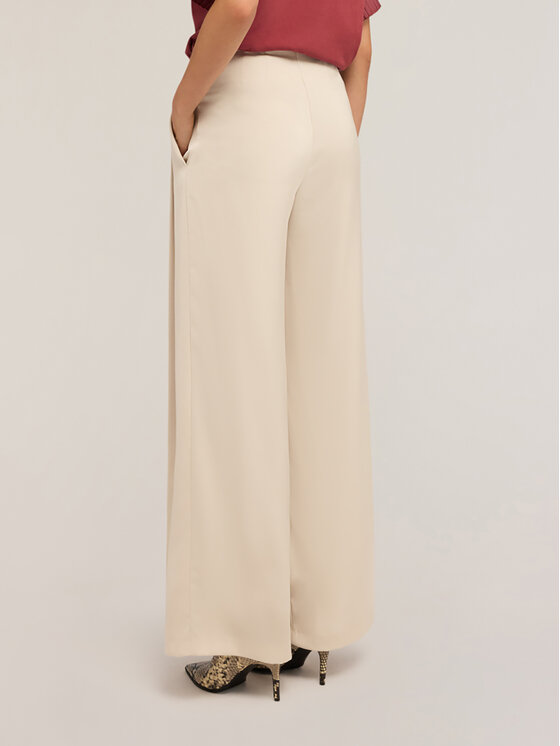 Motivi Motivi Pantaloni di tessuto P009Q004207N002 Bianco Baggy Fit