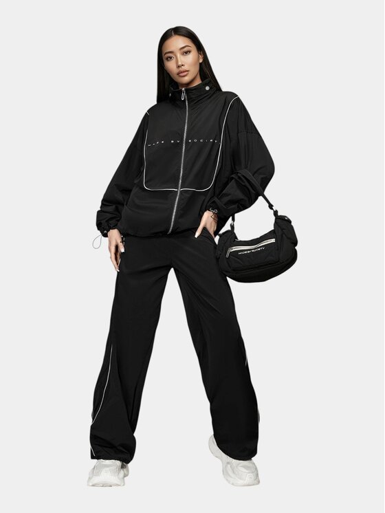 Nobrand Nobrand Kurtka anorak Hanorac Urban Navigator -H27073 Czarny Basic Fit
