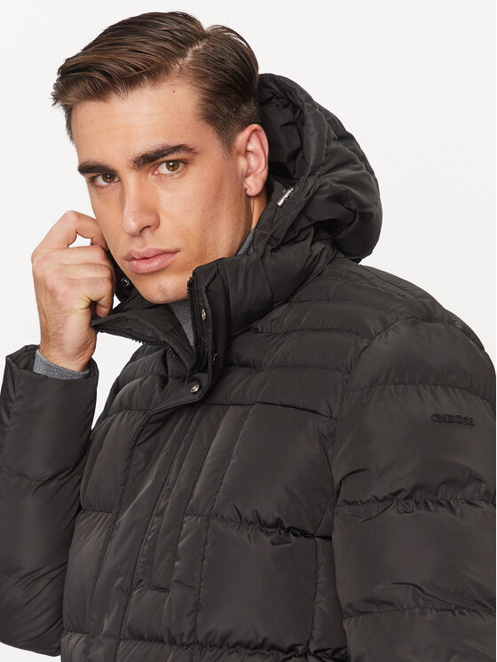 Geox Geox Žieminė striukė Hilstone M3628C T2941F 9000 Juoda Regular Fit