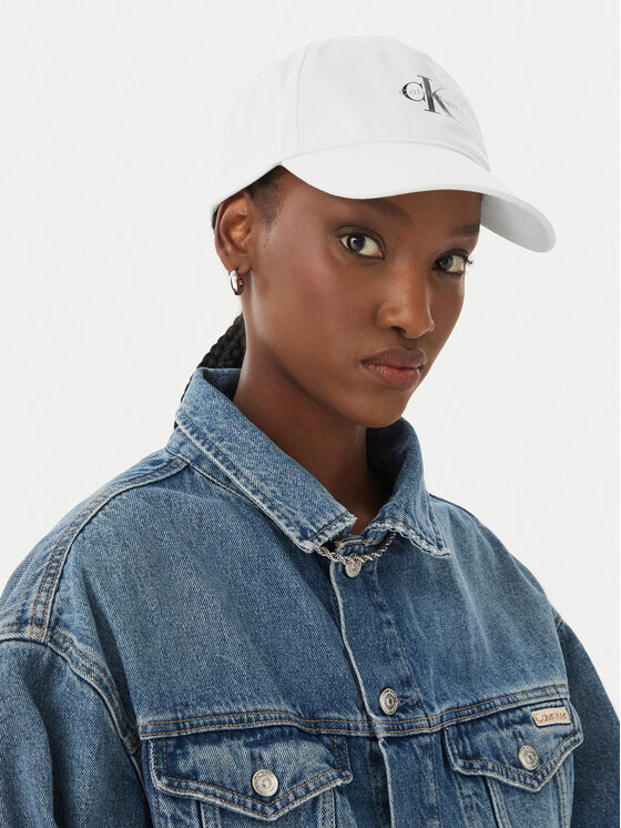 Calvin Klein Calvin Klein Καπέλο Jockey Monologo Printed Baseball Cap LV04K5027G Λευκό