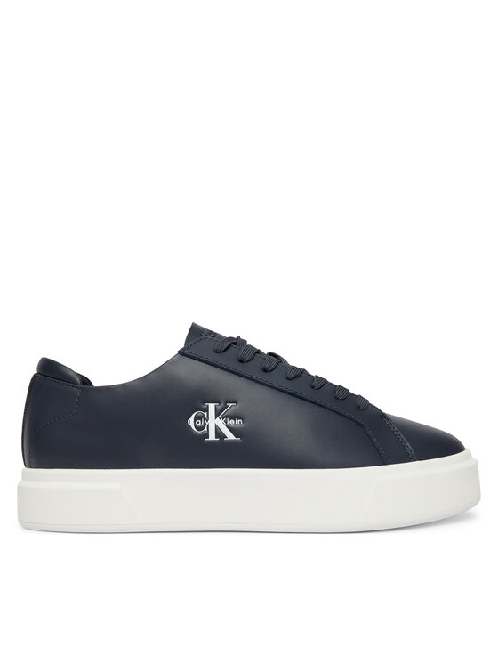 Calvin Klein Calvin Klein Laisvalaikio batai Basket Cupsole Laceup Lth Ml YM0YM01460 Tamsiai mėlyna