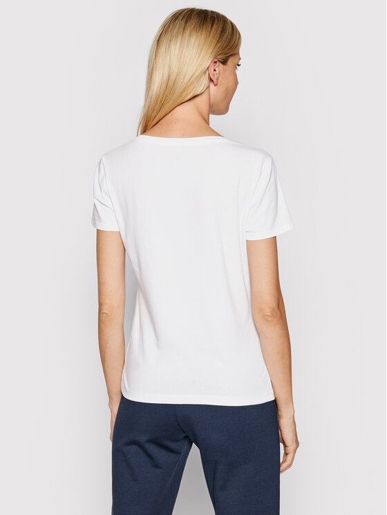 T-shirt 6KTT16 TJCRZ 1100 Bianco Slim Fit