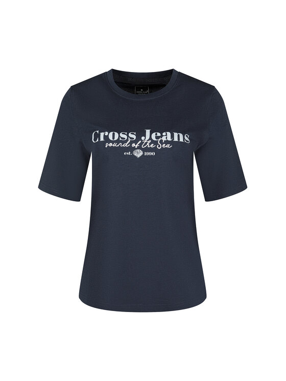 Cross Jeans Cross Jeans T-Shirt 56254-470 Granatowy