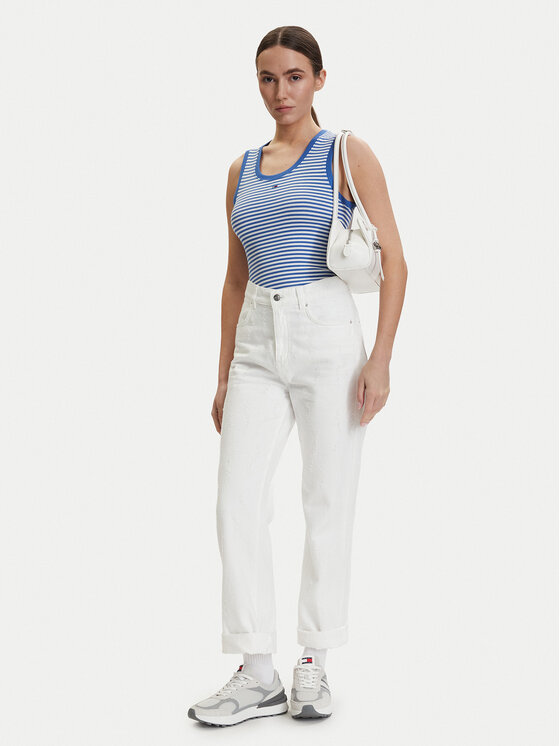 Tommy Jeans Tommy Jeans Top DW0DW20673 Sinine Slim Fit