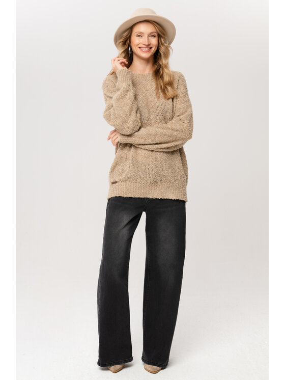 blue shadow blue shadow Sweter Bonzay Beżowy Regular Fit
