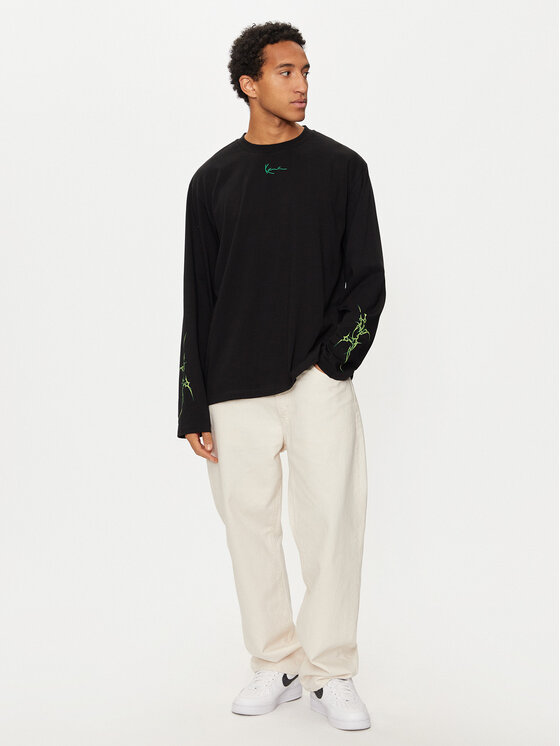 Karl Kani Karl Kani Longsleeve Small Signature Tribal 60240012 Czarny Regular Fit