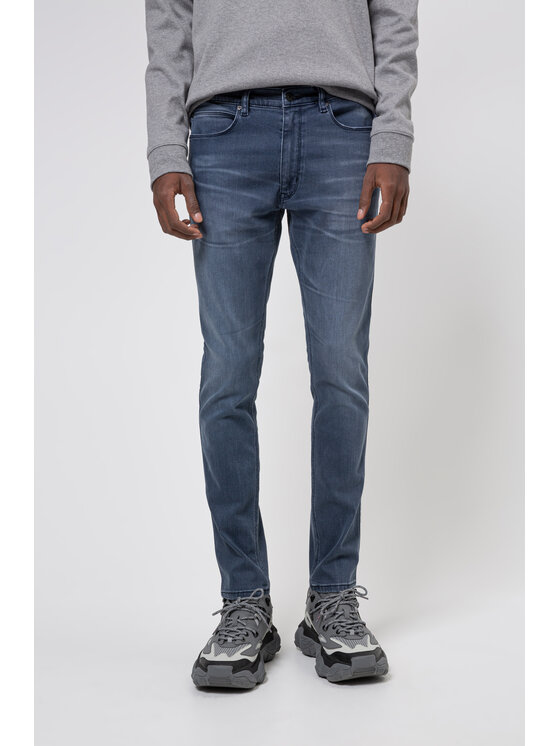 Boss Džinsi Hugo 734 50430974 Tumši zils Skinny Fit