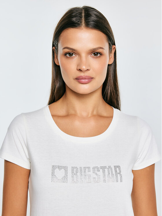BIG STAR BIG STAR T-Shirt AVRA Biały Basic Fit